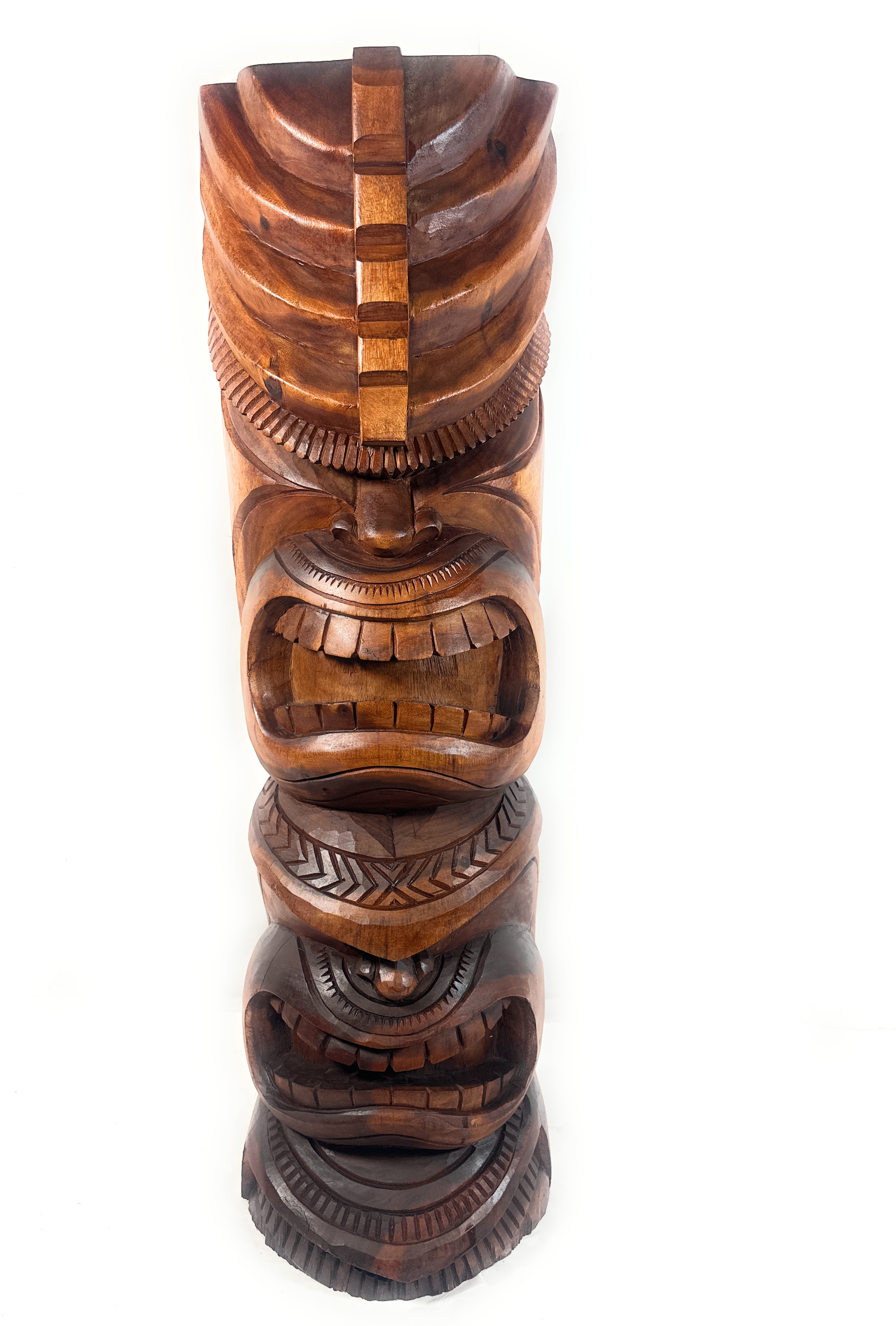 Thick Premium  Love & Prosperity Tiki Totem 48 in X 14 in - Acacia Koa - Hawaii Museum | #yuy3811120 Thick Premium  Love & Prosperity Tiki Totem 48 in X 14 in - Acacia Koa - Hawaii Museum | #yuy3811120